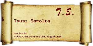 Tausz Sarolta névjegykártya