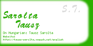 sarolta tausz business card